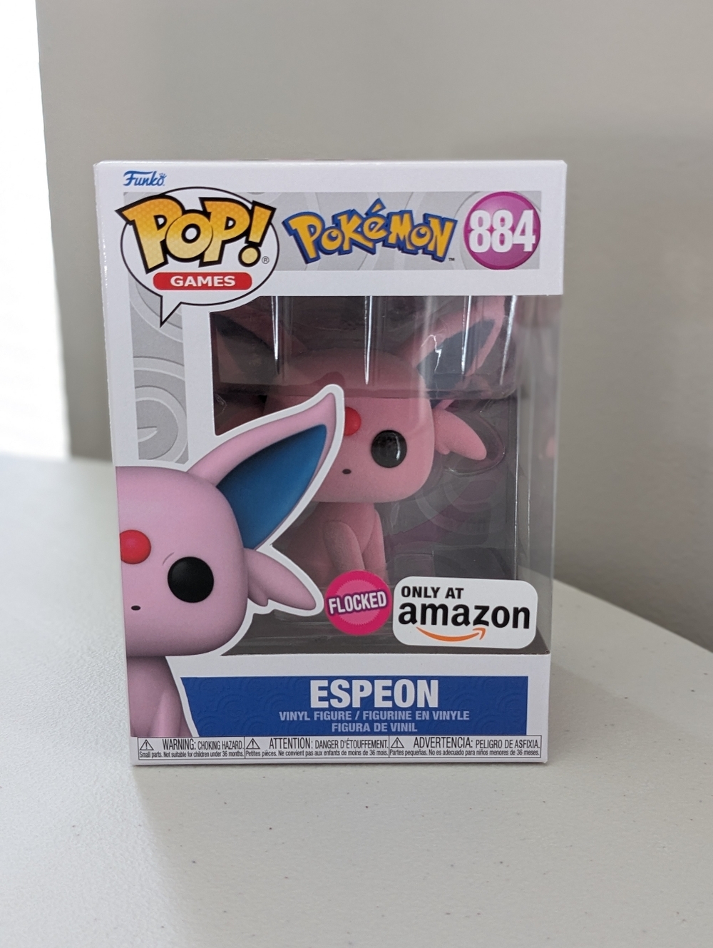 NEW Funko Espeon Flocked Amazon Exclusive Funko Pop 884 Pokemon Eevee evolution - Picture 11 of 14